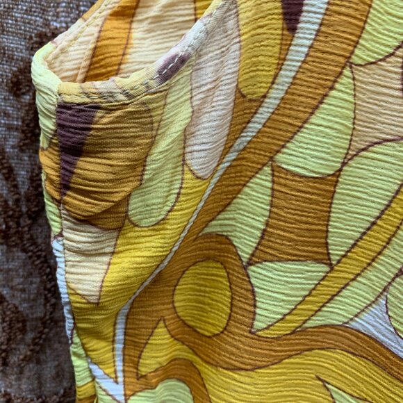 Vintage Handmade Dress and Coat Set Lined Med Groovy Psychedelic OOAK - Picture 6 of 16